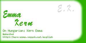 emma kern business card